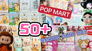 50+ POP MART \u0026 Random blind box unboxing | hirono | Nommi | skull panda | labubu and more