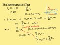 The Weierstrass M Test Part 1