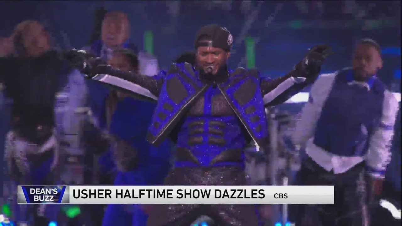 Usher Shines In Star-studded Super Bowl Halftime Show - YouTube