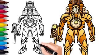 COMO DIBUJAR a CLOCKMAN TITAN | Skibidi Toilet Multiverse - paso a paso, fácil y rápido dibujo