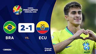 BRASIL vs. ECUADOR [2-1] | RESUMEN | CONMEBOL PREOLÍMPICO | FASE PRELIMINAR