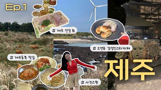 [여행vlog]  ep.1 ˗ˋˏ 제주동쪽여행🌴 ˎˊ˗ | 동선낭비없는 여행코스정보 | 제주술집추천 | 구좌,조천 | 인스타감성카페 | 회국수 | 디저트맛집 | 인생횟집 | 몽탄