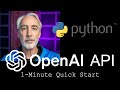 OpenAI API: Python 1-Minute Quick Start