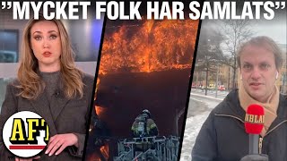 Aftonbladet vid branden i Göteborg: "Röken luktar ganska starkt"