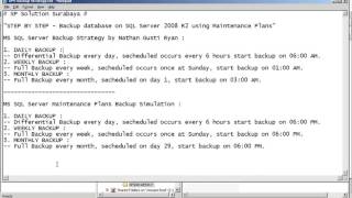 Step by Step Create Backup Database on SQL Server 2008 R2