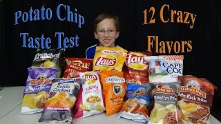 POTATO CHIPS TASTE TEST - 12 CRAZY FLAVORS | COLLINTV