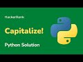 Python HackerRank Solutions: Capitalize!