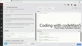 Codewars 7 kyu First-Class Function Factory JavaScript