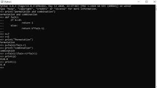 permutation and combination in python