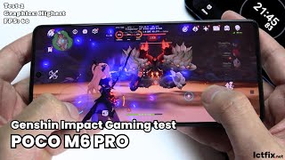 Poco M6 Pro Genshin Impact Gaming test | Helio G99 Ultra, 120Hz Display