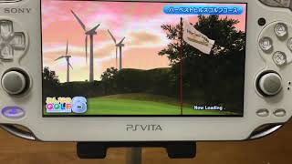 PSVITAみんなのGOLF6  ハーベストヒルズゴルフコース18番ホールにて。あわやアルバトロスなイーグル♪