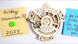 Ugears Date Navigator - STEM Learning Educational DIY Kits for Kids/Adults/Teens, Birthday gifts