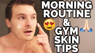 My Morning & Gym Skincare Routine | DAY IN MY LIFE VLOG