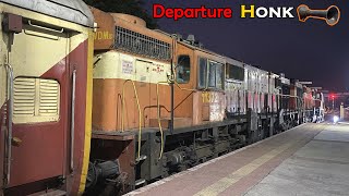 DEPARTURE HONK | Main LINE and LOOP LINE | Diesel and Electric Trains | Indian Railways