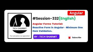 Angular Reactive Form Tutorial in English: Minimum One Item Validation in FormArray Example (Ep-332)