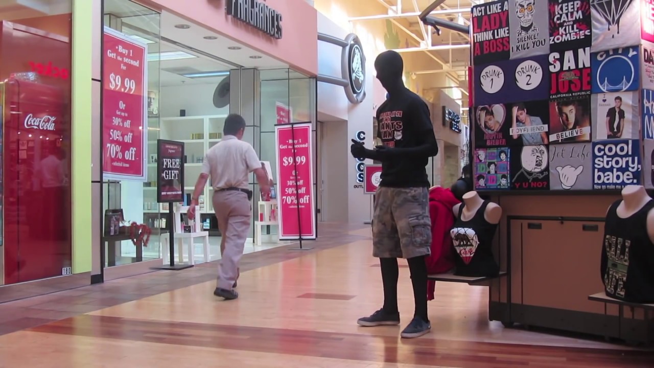 FAKE MANNEQUIN SCARE PRANK (BANNED FROM THE MALL) - YouTube