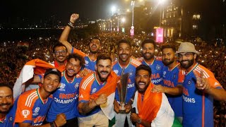 Chak de India feat Team India T20 World Cup 2024 Victory Celebration Parade Mumbai 🇮🇳 #youtube