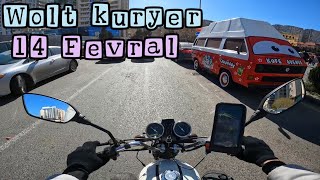 Wolt kuryer.14 Fevral ünvana çatdırılan bütün sifarişlər/14Şubat kuryede #keşfet #motovlog #vlogbaki