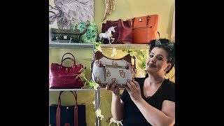 Dooney and Bourke bag of the month for August unboxing and review of monogram small hobo bag #DOONEY