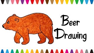 How to Draw a BEER| Simple Easy drawing for children| Crayons Drawing for kids | Coloring