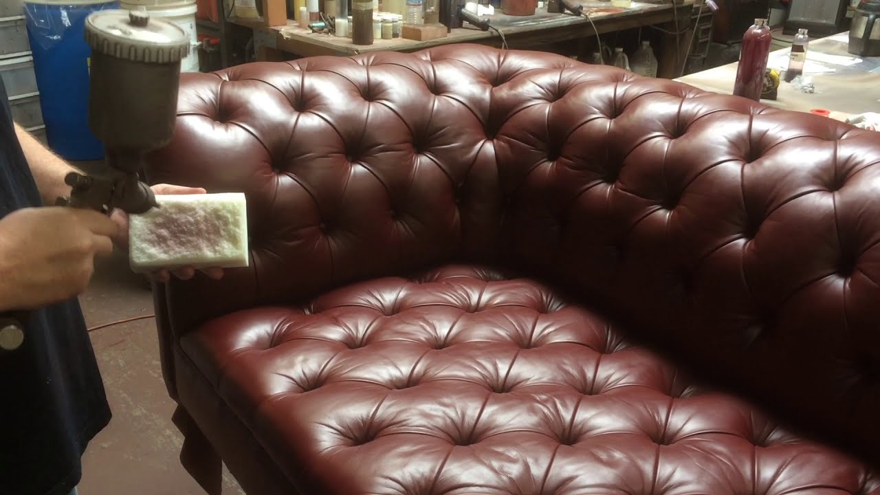 Restore Leather Chesterfield Sofa - YouTube