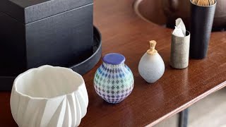 八月の室礼と稽古(茶箱)+畳稽古(洗い茶巾)