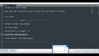 MIPS Tutorial 5 | Input/Output | Getting User's Input Integer | Scan Integer