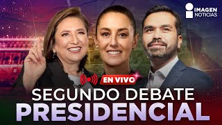 Segundo Debate Presidencial: Sheinbaum, Gálvez y Máynez de nuevo cara a cara
