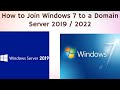 How to Add Windows 7 Machine to Domain Server 2019/2022 | How to join windows 7 to domain controller