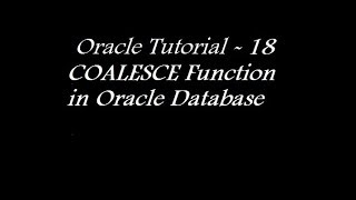 COALESCE Function in Oracle Database