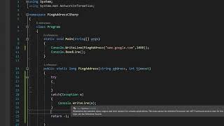 How to Ping an Ip Address Using C# (Get Ping Time/Latency)