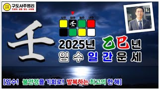 나의 명예와 성과를 가져오는 발복한 한해!  25년 乙巳(을사)년 임수일간 운세  #구도사주명리 #신년운세 #사주팔자 #임수일간 #임인 #임오 #임술 #임신 #임자 #임진