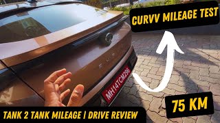 Tata Curvv का Tank to Tank Mileage - City Driving \u0026 Drive Review