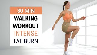 30 Min Walking Cardio Workout | Intense Full Body Fat Burn | All Standing, No Jumping | No Repeat