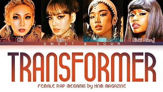 LISA, MILLI, CL, NICKI MINAJ - TRANSFORMER Lyrics (Female Rap Megamix) ‎@HNMMagazine