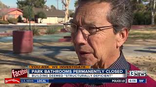 Mysterious fence around park bathroom, building deemed unsafe