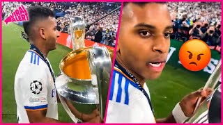 Rodrygo does not let anyone near the Champions League trophy