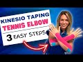 How to KT Tape Tennis Elbow | 3 Steps for Kinesio Taping Elbow Pain