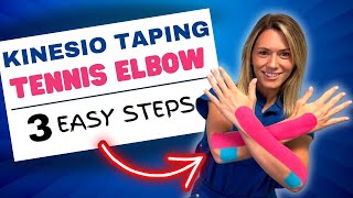 How to KT Tape Tennis Elbow | 3 Steps for Kinesio Taping Elbow Pain