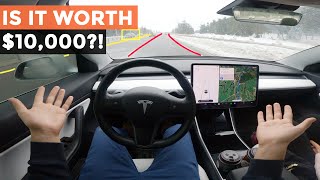 Tesla Model 3 Autopilot Full Self Driving POV Review! Worth $10,000?