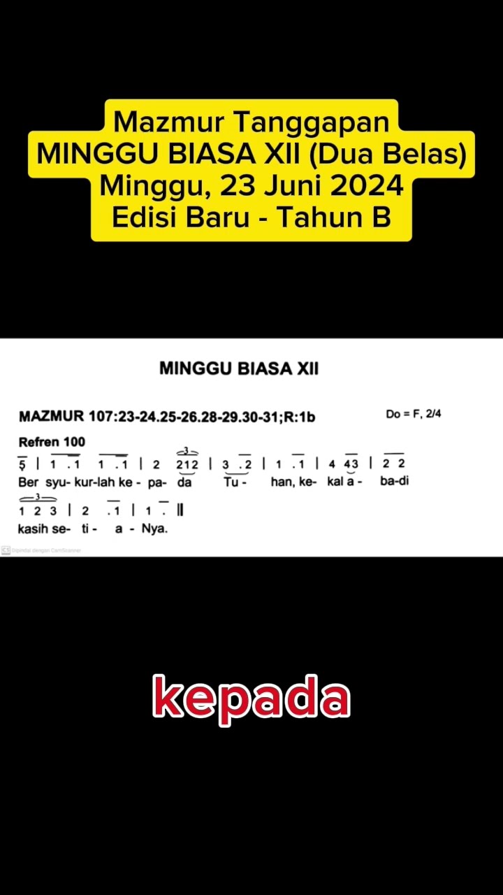 [Edisi Baru] Minggu, 23 Juni 2024 - MINGGU BIASA XII (Dua Belas ...