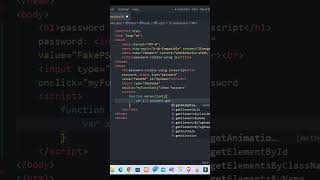 How To Show/Hide Password Toggle With JavaScript | Js Tutorial #javascript #password #shorts