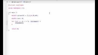 Find the sum or average of array values (C++ programming tutorial)