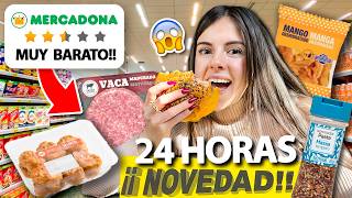 24 HORAS COMIENDO NOVEDADES DE MERCADONA 🍔 2025