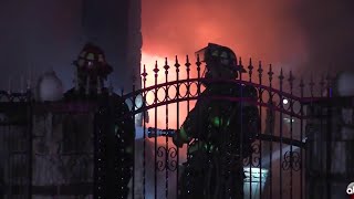 Flames engulf storage facility in West Side neighborhood, fire officials say