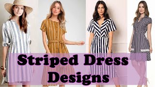 Latest Striped Dress Designs | Beautiful Striped Dress Designs 2021 | Fashion Corner |