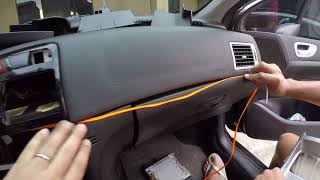 INSTALAÇÃO LED NEON PAINEL PEUGEOT 307