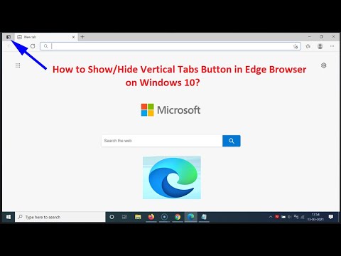 How to show/hide vertical tabs button in Edge browser on Windows 10?