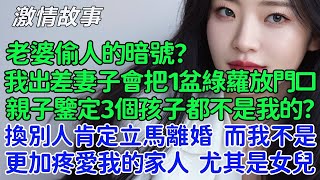 老婆偷人的暗號？我每次出差妻子都會把一盆綠蘿放門口鞋架，親子鑒定我的3個孩子都不是我的？換別人肯定立馬離婚，而我不是！更加疼愛我的家人，尤其是女兒！因為我要報復！