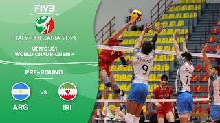 ARG vs. IRI - Pre-Round | Full Game | Men's U21 Volleyball World Champs 2021